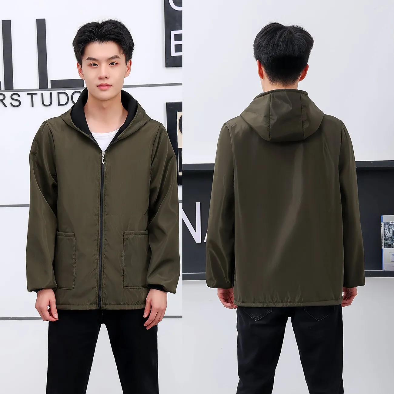 秋冬罩衣成人加绒加厚家用围裙外穿长袖防水防风男女士新款工作服