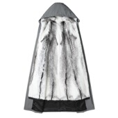 新款 男装 派克服大衣超长款 时尚 简约大方 十字貂皮草外套貂绒袖 冬季