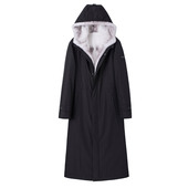 十字貂水貂皮内胆派克服男冬季 鹅绒服超长过膝羽绒服皮草大衣 新款