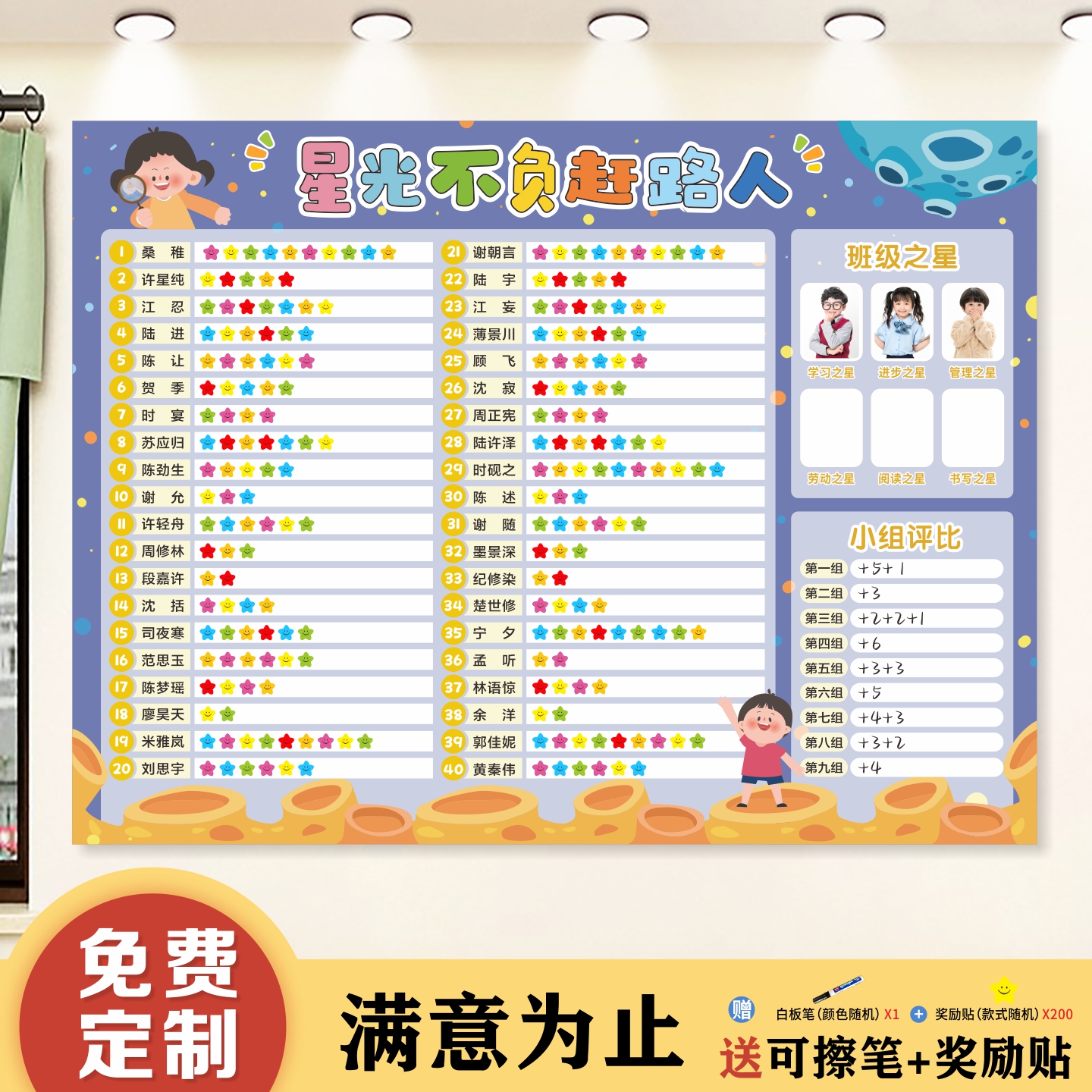 积分榜墙贴班级布置免费设计