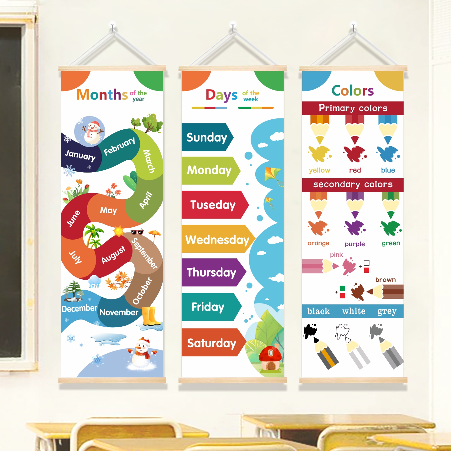 英语培训教室布置装饰挂图