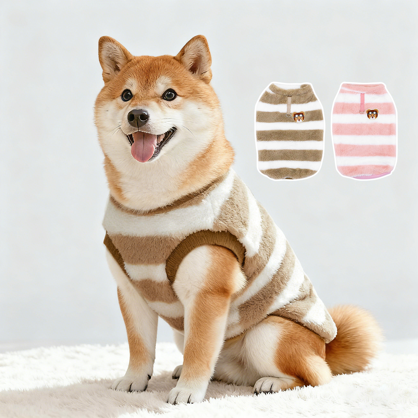 宠物狗狗背心加绒防掉毛柴犬衣服