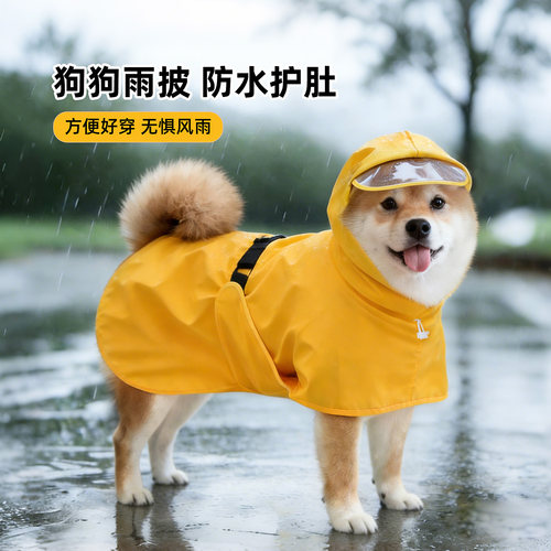 宠物狗雨天雨披防水防脏全包护肚