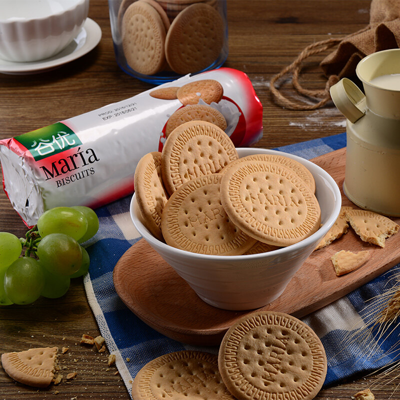 谷优饼干西班牙产玛丽亚消化饼干 酥性圆饼干全麦 芝士蛋糕木糠杯