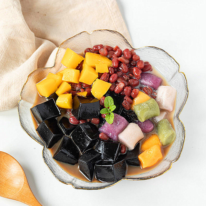 烧仙草粉黑凉粉龟苓膏粉仙人粄板粉烧仙草冻果冻甜品布丁奶茶原料