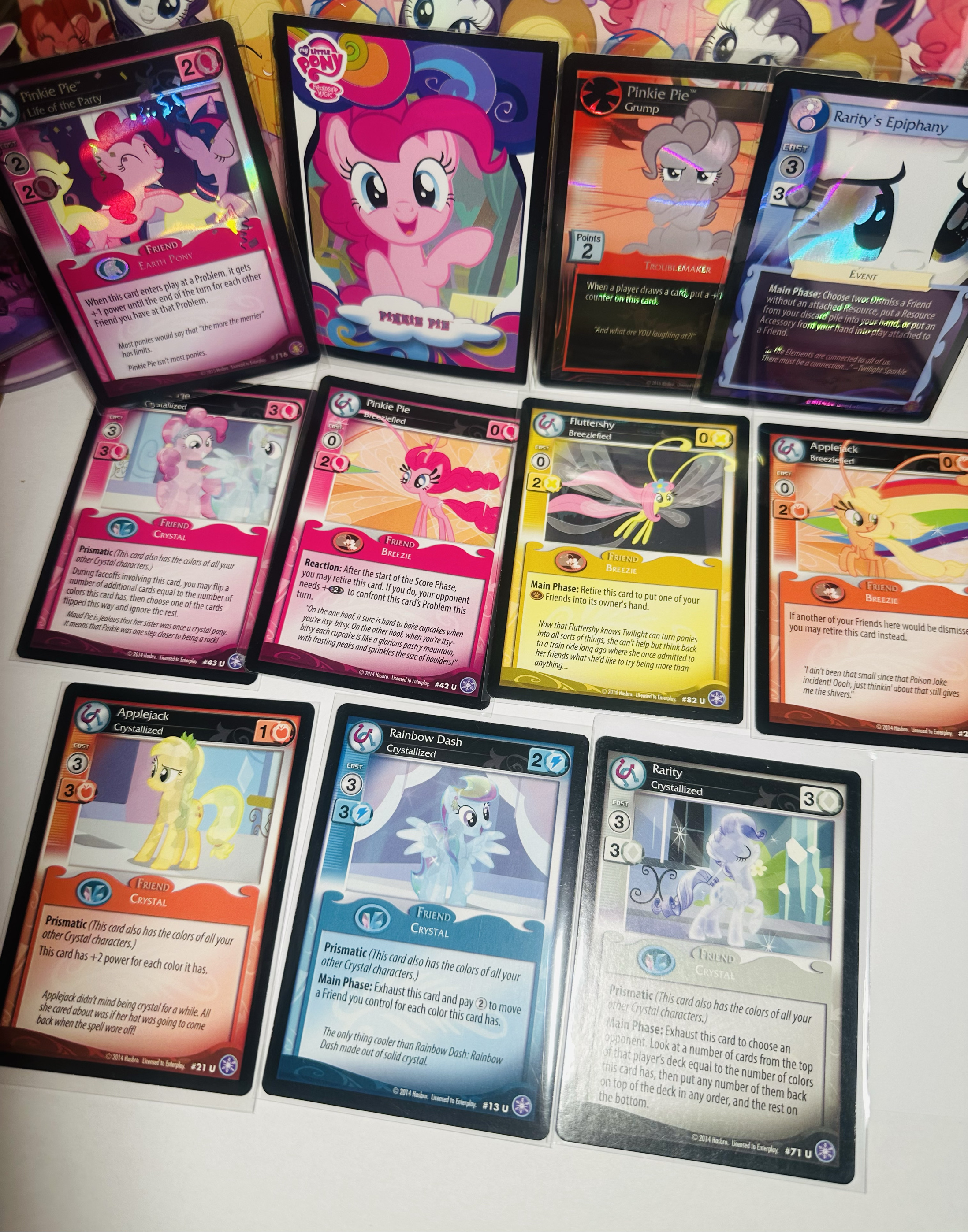 【正版收藏】美版卡f闪卡水晶化布理滋碧琪柔柔珍奇云宝苹果嘉儿