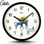 康巴丝挂墙挂钟家用客厅挂表简约现代办公室圆形钟表餐厅石英钟