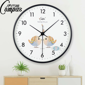 康巴丝北欧钟表挂钟简约现代客厅挂表挂墙创意卡通石英钟家用