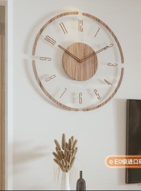 简约圆形钟表挂钟客厅墙上装饰时尚静音创意挂墙时钟石英钟家用i.