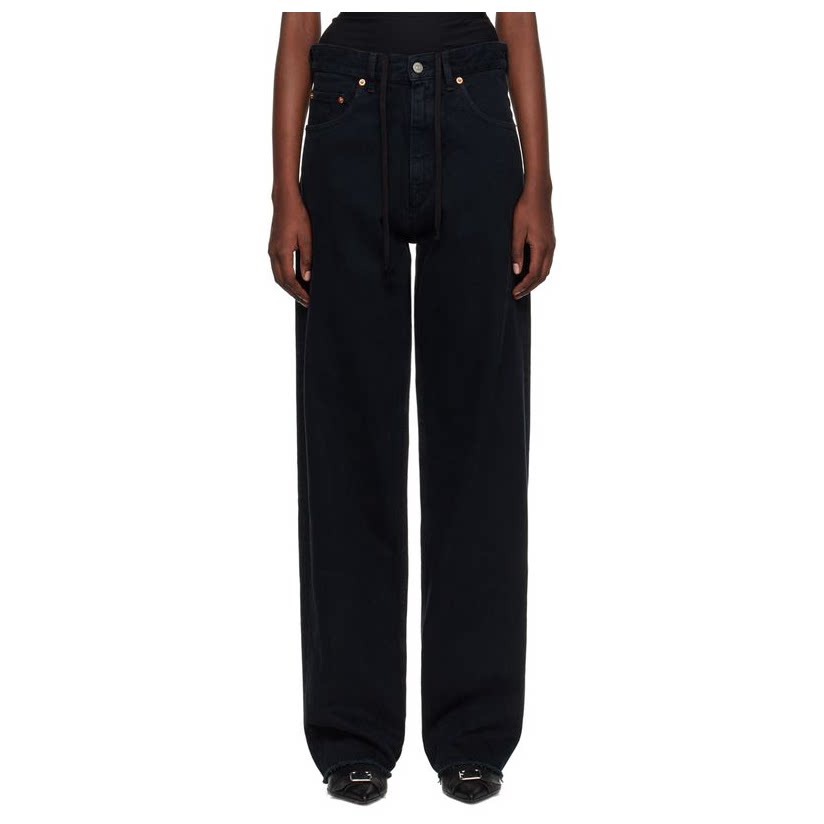 mm6 maison margiela 马丁·马吉拉 mm6 黑色叠层牛仔裤女