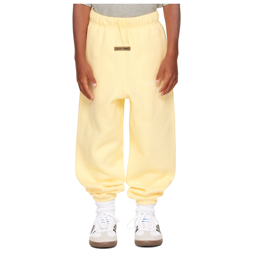 Essentials 黄色 Classic Fit 儿童运动裤童装女童 男童