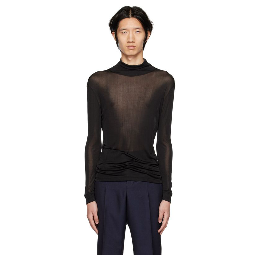 Maison Margiela 马丁·马吉拉 黑色 Sheer 高领衫男 男装 T恤 原图主图