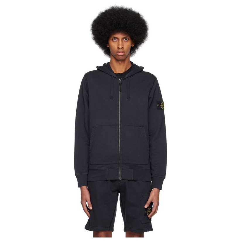 stone island 石头岛 海军蓝徽标纹章夹克短外套女 男