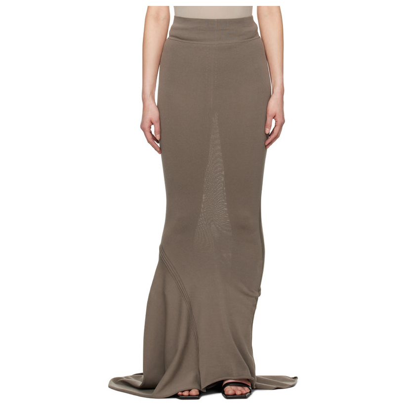 RICKOWENS 灰褐色 Hollywood Dauphine 半身裙女百搭仙女裙ins