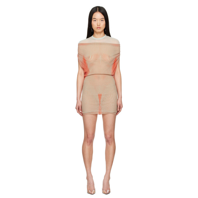 Jean Paul Gaultier 蓝色  橙色 The Short Draped Body Morphi