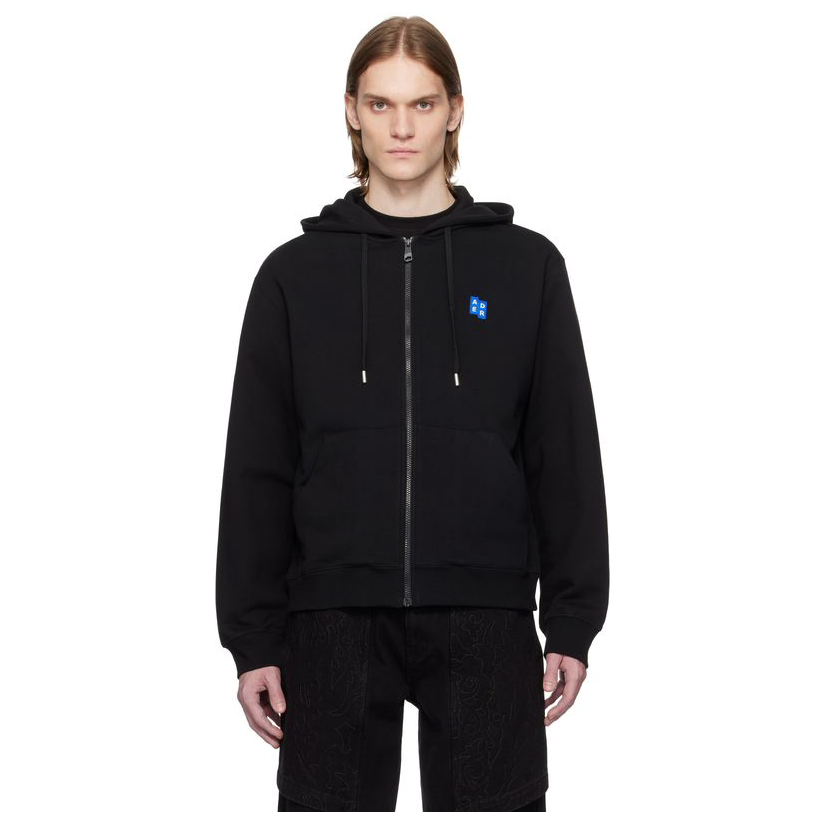 ADER ERROR 黑色 Sig; TRS Tag 01 Zip-Up 连帽卫衣男
