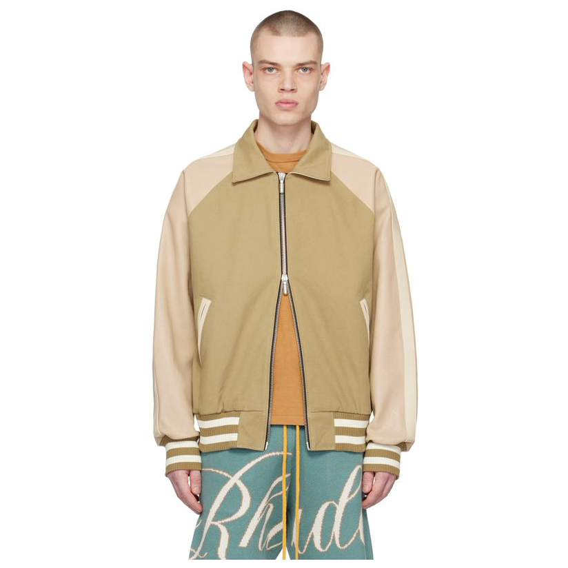 [迷衣app优惠码:kchp] rhude 驼色 rude boys 棒球夹克短外套男