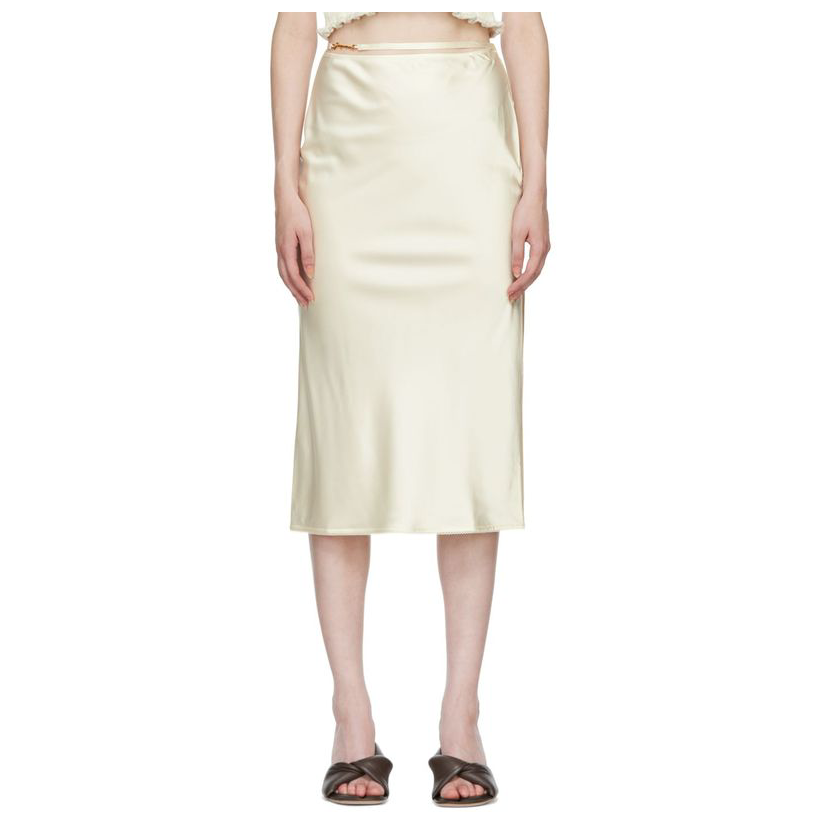 Jacquemus 灰白色 Le Papier 系列 La Jupe Notte 半身裙女伴娘
