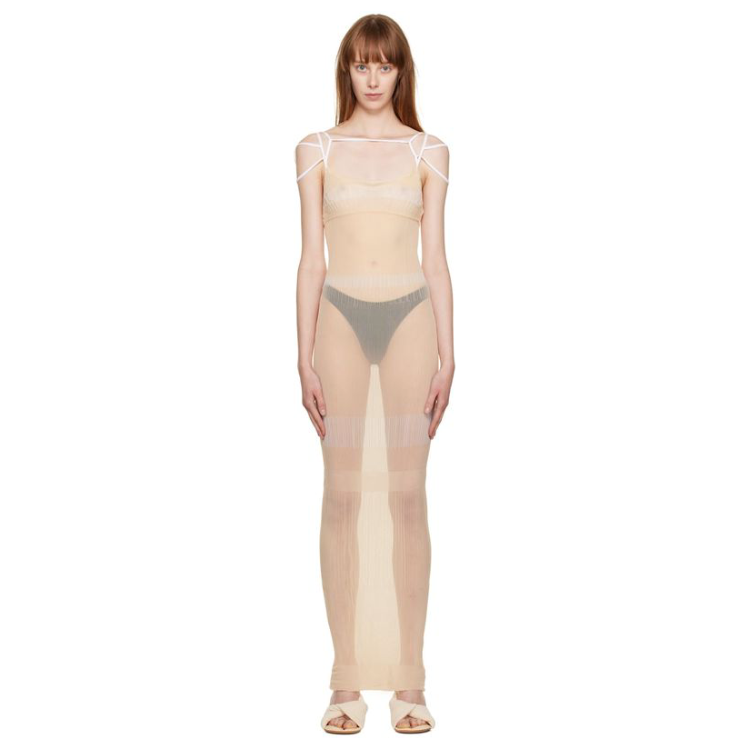 Jacquemus 米色 Le Papier 系列 La Robe Sognu 连衣裙女婚礼裙