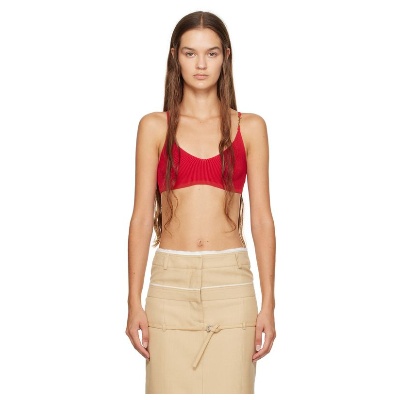 Jacquemus 红色 Le Raphia 系列 Le Bandeau Pralu 上装女男女
