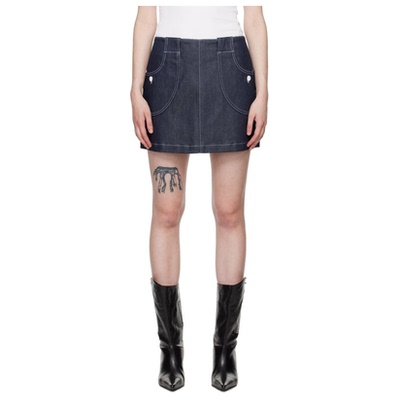A.P.C. 蓝色 Katie Holmes 联名 Samantha 牛仔短裙女婚礼裙裙