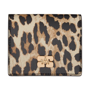 甘尼 Leopard Ganni 黄褐色 卡包女名片夹证件套信用 Bou Flap