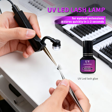 手持镊子灯LED睫毛灯UV美睫灯便携迷你胶水快速固化灯