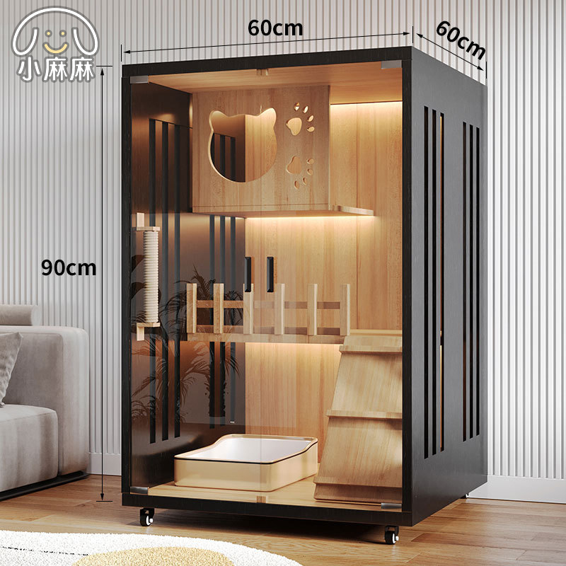 猫别墅实木猫笼子家用猫舍猫屋超大自由空间猫咪房子豪华猫窝猫柜