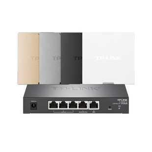 tplink普联2024新款WiFi7ap面板式千兆全屋双频5G网络信号覆盖家用86型wifi6无线路由器ac加ap套装2.5G光口