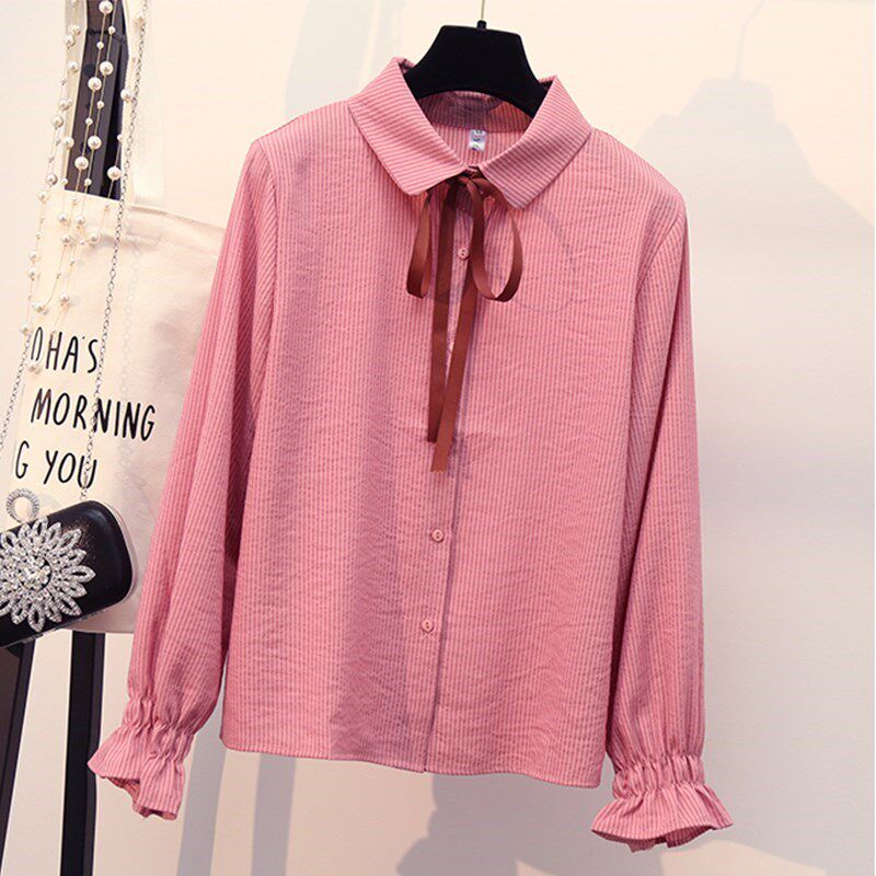 Bowknot is lace-up shirt female the new spring 2019 Han Fan|ruв категории Женская одежда, рубашка - от Buy2taobao.com для оказания профессиональной услуги покупки агента Taobao