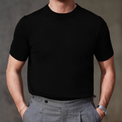 【Sales折扣】PM 美丽奴羊毛休闲针织T恤