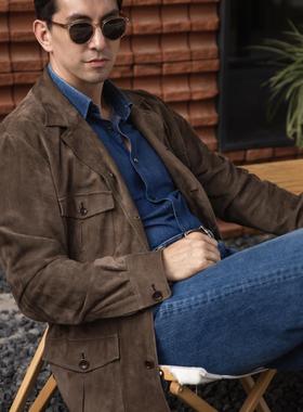 PM Suede Lambskin Kruger 羊反绒麂皮猎装夹克 KRUG-TBL105