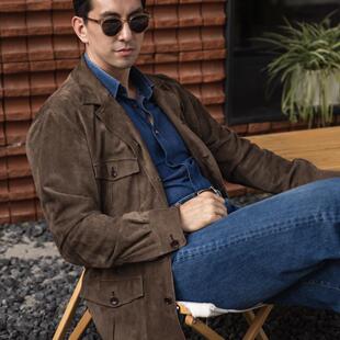 【Sales折扣】PM Suede Lambskin Kruger 羊反绒麂皮猎装夹克