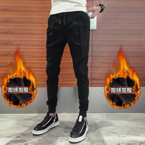 冬季束脚裤韩版修身小脚休闲裤男哈伦裤新款裤子X06-P60加绒P65图片