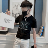 2025夏季男短袖t恤半袖潮流修身网红超火ins衣服潮牌百搭AT43-P38，男装T恤，电商A270