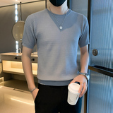 夏季男士t恤男装短袖半袖冰丝潮流潮牌体恤AT332-p48，男装T恤，电商A270