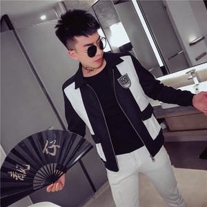 外套男秋装潮社会精神小伙帅气款潮牌2025新款上衣服夹克潮流P100图片