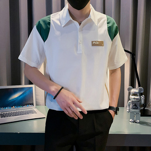 夏季男士t恤男装polo衫短袖半袖翻领潮流体恤2025新款Polo衫P48图片