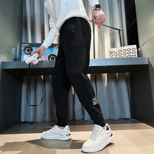 男士休闲裤束脚潮流哈伦运动裤卫裤加厚潮牌男裤X161-p55加绒60图片