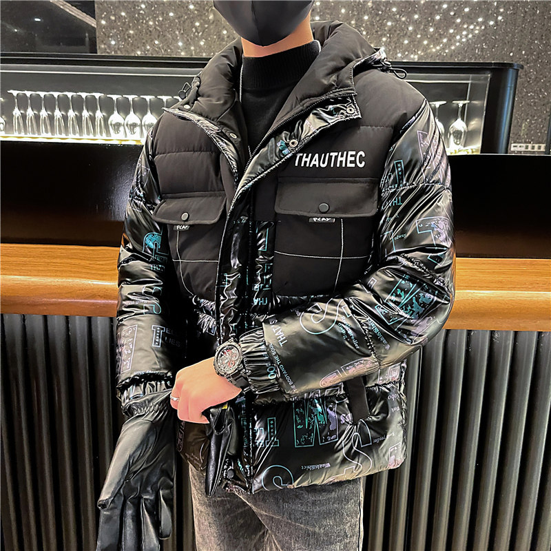 2025冬季新款男士棉衣韩版潮流棉服外套加厚连帽棉袄P138,男装棉衣,电商A270