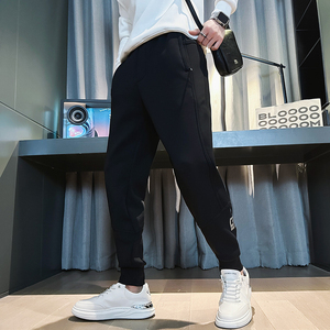 潮男休闲裤束脚潮流哈伦运动裤卫裤加厚潮牌男裤X161-p55加绒60图片