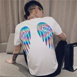2025夏季新款韩版修身短袖T恤男潮流半袖潮牌网红衣服精神小伙p38，男装T恤，电商A270
