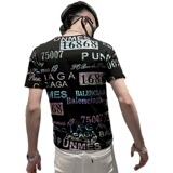 2025夏季男短袖t恤半袖潮流体恤修身网红衣服潮牌百搭黑AT46-P35，男装T恤，电商A270