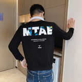 卫衣秋季男士印花字母春秋款潮牌痞帅网红打底衫长袖圆领T恤衫P55，男装T恤，电商A270