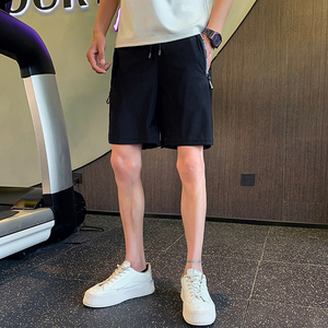 夏季男士短裤五分裤沙滩裤中裤潮流运动跑步冰丝三分裤P28图片