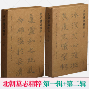 北朝墓志精粹第一辑+第二辑 全套10册 魏碑毛笔字帖书法碑帖楷书古碑帖字帖中国碑帖名品碑帖拓本拓片放大碑帖导临教程 魏碑字帖