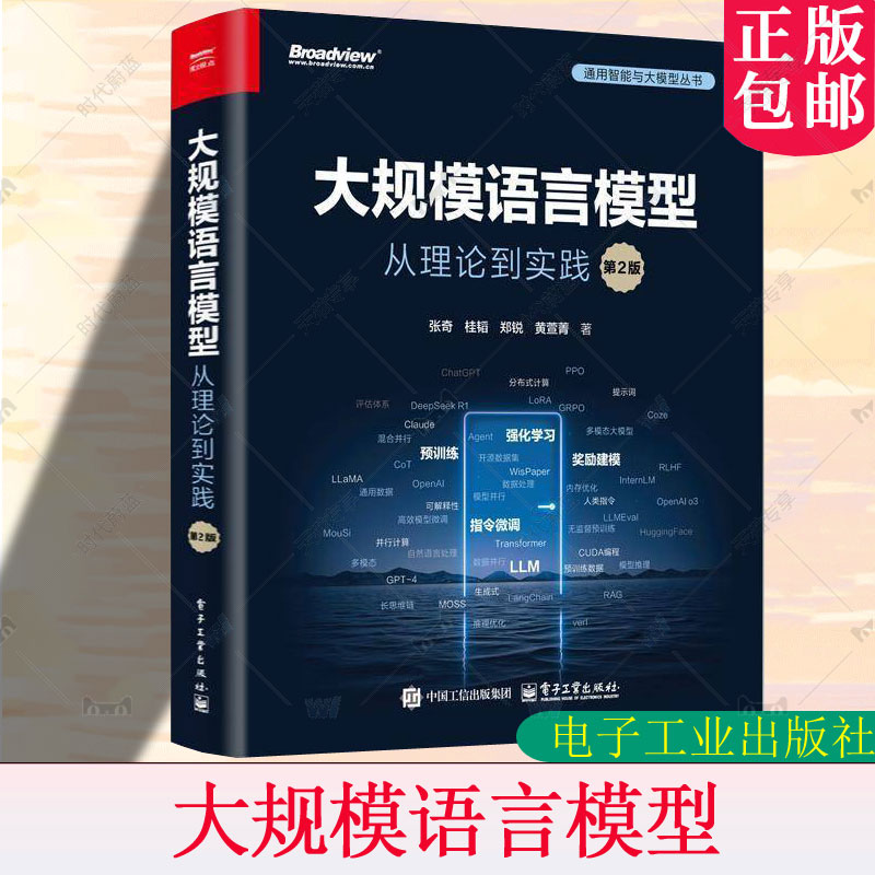 正版包邮 大规模语言模型 从理论到实践 第2版 第二版 大语言模型预训练数据构建 预训练有监督微调奖励建模强化学习
