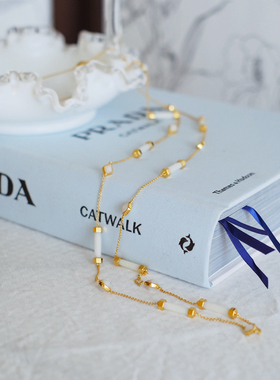 vintage toccata rachel zoe 金色 长 瓶子 项链