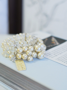 vintage toccata KJL 珍珠 多层 摩登 手镯 手链