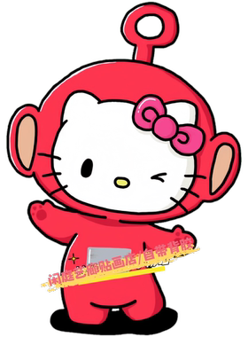 新品卡通可爱hellokitty防水贴纸行李箱汽车贴室内墙面宿舍柜门贴